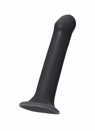 Черный фаллос на присоске Silicone Bendable Dildo L - 19 см. - Strap-on-me - купить с доставкой в Таганроге