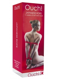 Красная веревка для связывания Japanese Rope - 5 м. - Shots Media BV - купить с доставкой в Таганроге