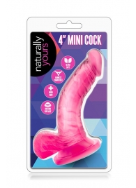 Розовый фаллоимитатор на присоске NATURALLY YOURS 4INCH MINI - 12 см. - Blush Novelties