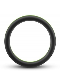 Черно-зеленое эрекционное кольцо Silicone Go Pro Cock Ring - Blush Novelties - в Таганроге купить с доставкой