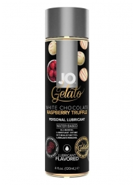 Лубрикант с ароматом трюфелей из белого шоколада и малины JO GELATO WHITE CHOCOLATE RASPBERRY TRUFFLE - 120 мл. - System JO - купить с доставкой в Таганроге