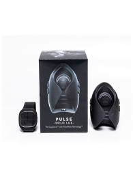 Темно-серый инновационный мужской осциллятор PULSE SOLO LUX с пультом ДУ - Hot Octopuss - в Таганроге купить с доставкой