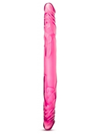 Розовый двусторонний фаллоимитатор 14 Double Dildo - 35,5 см. - Blush Novelties