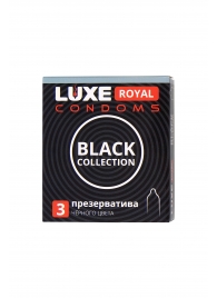 Черные презервативы LUXE Royal Black Collection - 3 шт. - Luxe - купить с доставкой в Таганроге