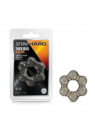 Дымчатое эрекционное кольцо Stay Hard Thick Bead Cock Ring - Blush Novelties - в Таганроге купить с доставкой