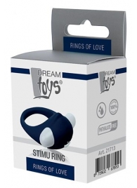 Гладкое синее эрекционное виброкольцо STIMU RING - Dream Toys - в Таганроге купить с доставкой