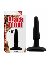 Черная анальная втулка Silicone Butt Plug 4  - 11 см. - Chisa