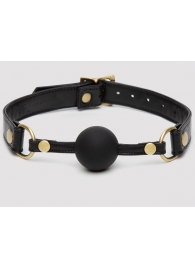 Черный кляп-шар Bound to You Faux Leather Ball Gag - Fifty Shades of Grey - купить с доставкой в Таганроге