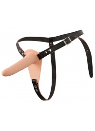 Телесный поясной страпон с вибрацией Vibrating Strap-On - 15,7 см. - Orion - купить с доставкой в Таганроге