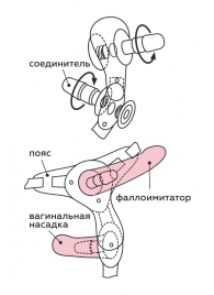 Черный пояс для женщин BEST SELECT с 3 насадками - LOVETOY (А-Полимер) - купить с доставкой в Таганроге