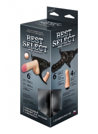 Черный пояс для женщин BEST SELECT с 3 насадками - LOVETOY (А-Полимер) - купить с доставкой в Таганроге