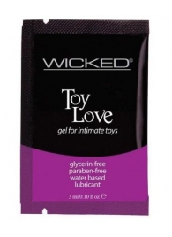 Лубрикант на водной основе для использования с игрушками WICKED Toy Love - 3 мл. - Wicked - купить с доставкой в Таганроге