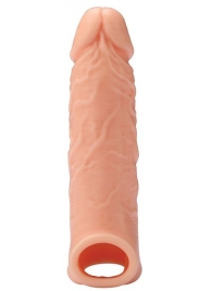 Телесная насадка EXTENDER WITH BALL STRAP 6.5 - 17 см. - Dream Toys - в Таганроге купить с доставкой