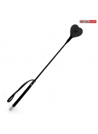 Черный стек с наконечником-сердечком - 54 см. - Notabu - купить с доставкой в Таганроге