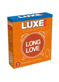 Презервативы с продлевающим эффектом LUXE Royal Long Love - 3 шт. - Luxe - купить с доставкой в Таганроге