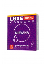 Презервативы с увеличенным количеством смазки LUXE Royal Nirvana - 3 шт. - Luxe - купить с доставкой в Таганроге