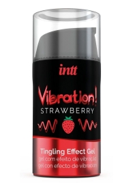 Жидкий интимный гель с эффектом вибрации Vibration! Strawberry - 15 мл. - INTT - купить с доставкой в Таганроге