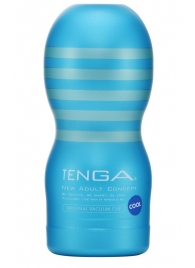 Мастурбатор с охлаждающей смазкой TENGA Original Vacuum Cup Cool - Tenga - в Таганроге купить с доставкой