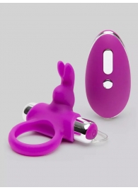 Лиловое виброкольцо с пультом ДУ Remote Control Cock Ring - Happy Rabbit - в Таганроге купить с доставкой