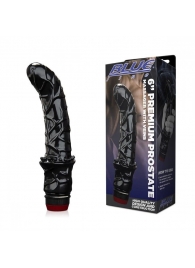 Черный вибромассажер простаты 6  Premium Prostate Massager - BlueLine - в Таганроге купить с доставкой