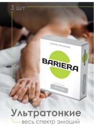 Ультратонкие презервативы Bariera Ultra Thin - 3 шт. - Bariera - купить с доставкой в Таганроге