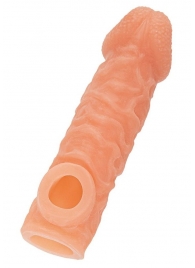 Телесная закрытая насадка с шершавой головкой Cock Sleeve Size S - 13,8 см. - KOKOS - в Таганроге купить с доставкой