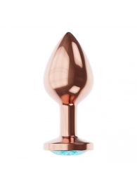 Пробка цвета розового золота с малиновым кристаллом Diamond Topaz Shine L - 8,3 см. - Lola Games - купить с доставкой в Таганроге