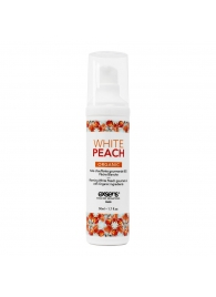 Разогревающее массажное масло Gourmet White Peach Organic с органическими ингредиентами - 50 мл. - Exsens - купить с доставкой в Таганроге