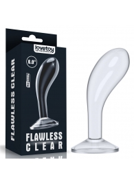 Прозрачный стимулятор простаты Flawless Clear Prostate Plug - 15 см. - Lovetoy - в Таганроге купить с доставкой