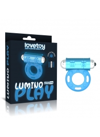 Голубое, светящееся в темноте эрекционное виброкольцо Lumino Play Vibrating Penis Ring - Lovetoy - в Таганроге купить с доставкой