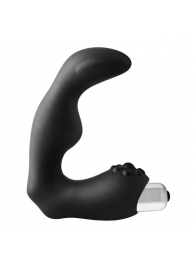 Черный вибромассажер простаты FantASStic Vibrating Prostate Massager - 11,3 см. - Dream Toys - в Таганроге купить с доставкой