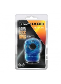 Голубое эрекционное виброкольцо Reusable 5 Function Cock Ring - Blush Novelties - в Таганроге купить с доставкой