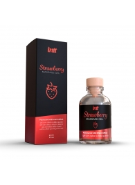 Массажный гель с ароматом клубники Strawberry - 30 мл. - INTT - купить с доставкой в Таганроге