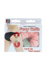 Металлические наручники с розовой меховой опушкой METAL HANDCUFF WITH PLUSH PINK - Dream Toys - купить с доставкой в Таганроге