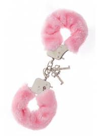 Металлические наручники с розовой меховой опушкой METAL HANDCUFF WITH PLUSH PINK - Dream Toys - купить с доставкой в Таганроге