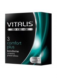 Контурные презервативы VITALIS PREMIUM comfort plus - 3 шт. - Vitalis - купить с доставкой в Таганроге