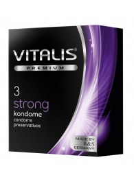 Презервативы с утолщенной стенкой VITALIS PREMIUM strong - 3 шт. - Vitalis - купить с доставкой в Таганроге