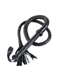Длинный кожаный кнут с хлопушками на конце - ToyFa - купить с доставкой в Таганроге