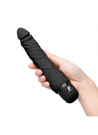 Черный вибратор-реалистик 7  Realistic Vibrator - 20 см. - PowerCocks