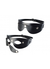 Черная кожаная маска  Новичок - Sitabella - купить с доставкой в Таганроге