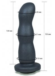 Черная анальная рельефная насадка-фаллоимитатор - 15 см. - LOVETOY (А-Полимер) - купить с доставкой в Таганроге
