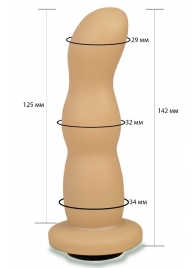 Телесная рельефная насадка Harness - 14,2 см. - LOVETOY (А-Полимер) - купить с доставкой в Таганроге