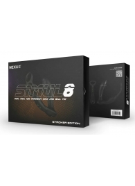 Черный вибромассажер простаты Nexus Simul8 Stroker Edition с кольцами для пениса и мошонки - Nexus Range - в Таганроге купить с доставкой