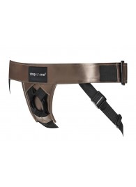 Бронзовый пояс для насадок Curious Harness - Strap-on-me - купить с доставкой в Таганроге