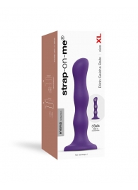 Фиолетовая насадка Strap-On-Me Dildo Geisha Balls size XL - Strap-on-me - купить с доставкой в Таганроге