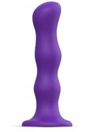 Фиолетовая насадка Strap-On-Me Dildo Geisha Balls size XL - Strap-on-me - купить с доставкой в Таганроге