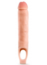 Телесная насадка-удлинитель 11.5 Inch Silicone Cock Sheath Penis Extender - 29,2 см. - Blush Novelties - в Таганроге купить с доставкой