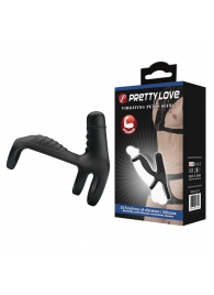 Черная вибронасадка на пенис Vibrating Penis Sling - Baile - в Таганроге купить с доставкой