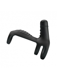 Черная вибронасадка на пенис Vibrating Penis Sling - Baile - в Таганроге купить с доставкой