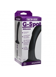 Черная изогнутая насадка Vac-U-Lock G-Spot - 16,5 см. - Doc Johnson - купить с доставкой в Таганроге